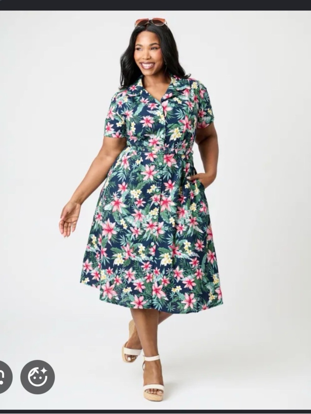Unique Vintage Hawaiian Pinup Belted Dress